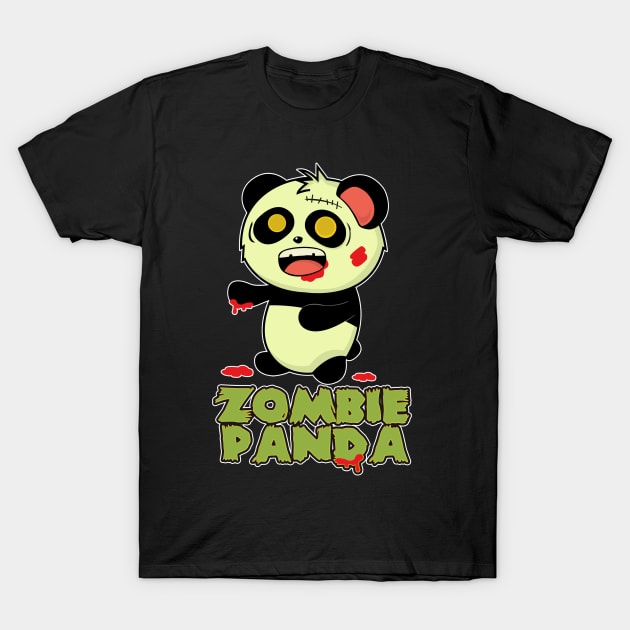 zombie panda T-Shirt by aimey